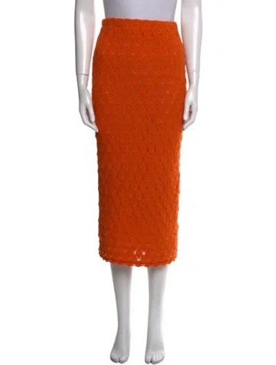 Pre-owned Alice And Olivia Midi Length Skirt In Orange
