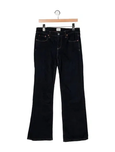 Pre-owned Alice And Olivia Mid-rise Flared Jeans In Black