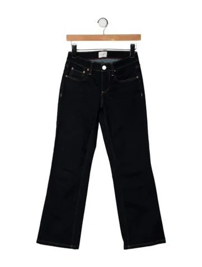 Pre-owned Alice And Olivia Mid-rise Flared Jeans In Black