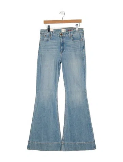 Pre-owned Alice And Olivia Mid-rise Flared Jeans In Blue