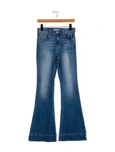 Pre-owned Alice And Olivia Mid-rise Flared Jeans In Blue