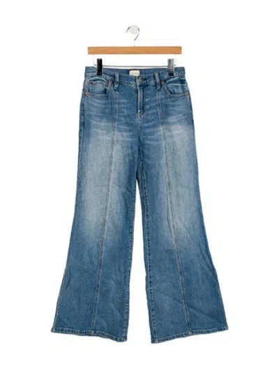 Pre-owned Alice And Olivia Mid-rise Flared Jeans In Blue