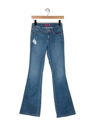 Pre-owned Alice And Olivia Mid-rise Flared Jeans In Blue