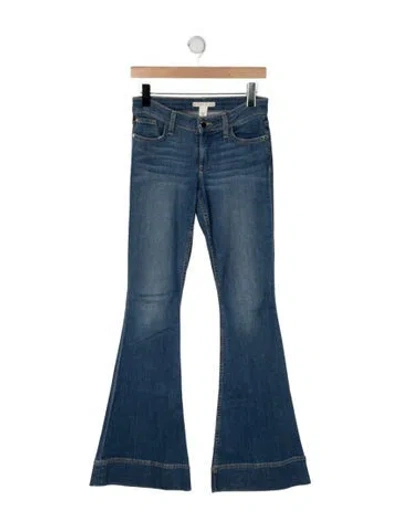 Pre-owned Alice And Olivia Mid-rise Flared Jeans In Blue