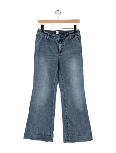 Pre-owned Alice And Olivia Mid-rise Flared Jeans In Blue