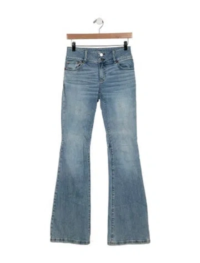 Pre-owned Alice And Olivia Mid-rise Flared Jeans In Blue