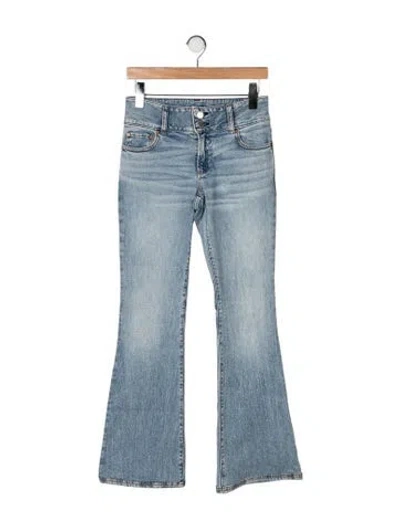 Pre-owned Alice And Olivia Mid-rise Flared Jeans In Blue