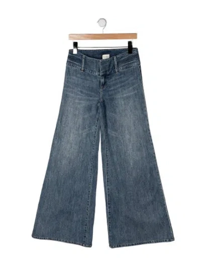 Pre-owned Alice And Olivia Mid-rise Flared Jeans In Blue