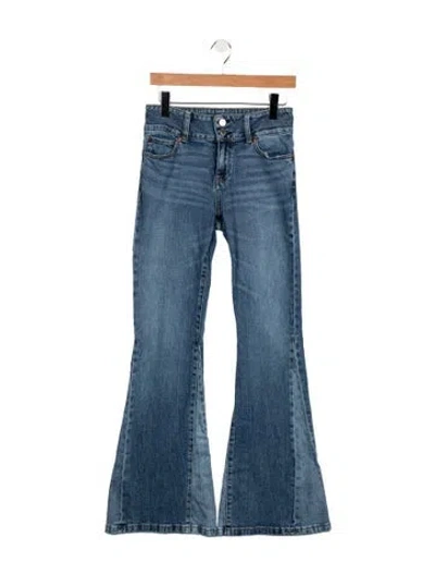 Pre-owned Alice And Olivia Mid-rise Flared Jeans In Blue