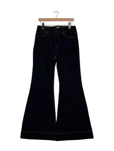 Pre-owned Alice And Olivia Mid-rise Flared Jeans In Blue