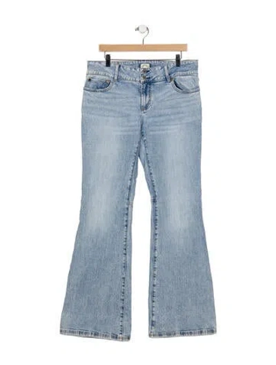 Pre-owned Alice And Olivia Mid-rise Flared Jeans In Blue