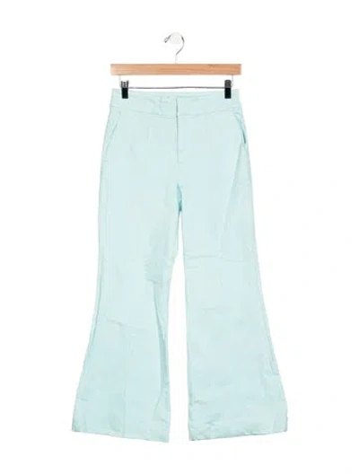 Pre-owned Alice And Olivia Mid-rise Flared Jeans In Blue