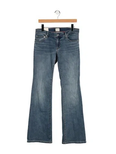Pre-owned Alice And Olivia Mid-rise Flared Jeans In Blue