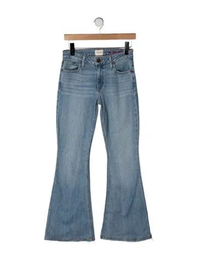 Pre-owned Alice And Olivia Mid-rise Flared Jeans In Blue