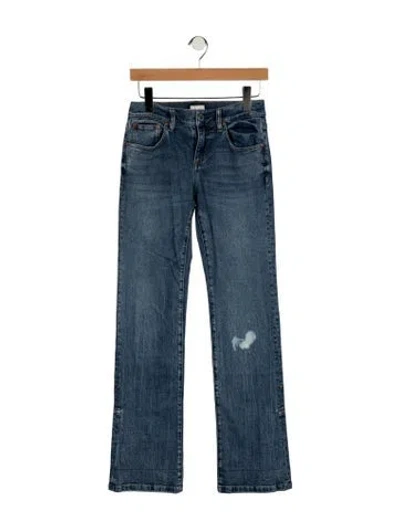 Pre-owned Alice And Olivia Mid-rise Flared Jeans In Blue