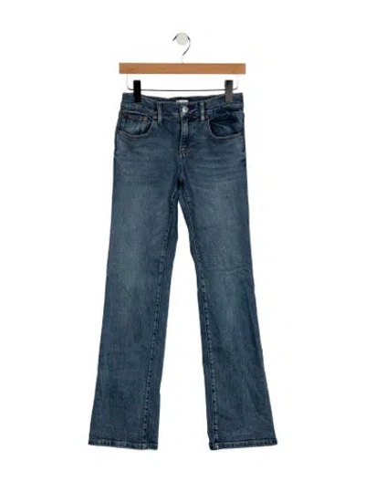 Pre-owned Alice And Olivia Mid-rise Flared Jeans In Blue