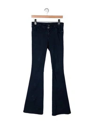 Pre-owned Alice And Olivia Mid-rise Flared Jeans In Blue