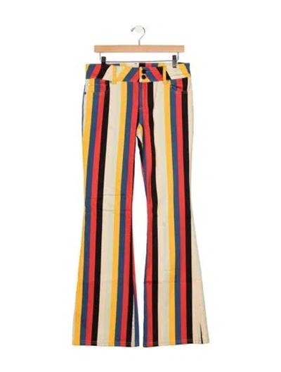 Pre-owned Alice And Olivia Mid-rise Flared Jeans In Multicolor