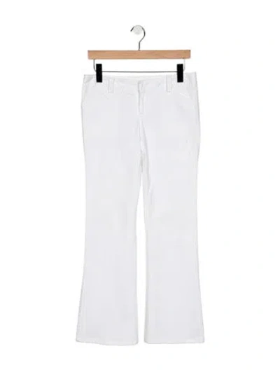Pre-owned Alice And Olivia Mid-rise Flared Jeans In Neutral