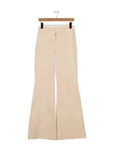 Pre-owned Alice And Olivia Mid-rise Flared Jeans In Neutrals