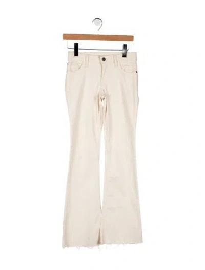 Pre-owned Alice And Olivia Mid-rise Flared Jeans In Neutrals