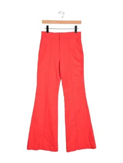 Pre-owned Alice And Olivia Mid-rise Flared Jeans In Orange