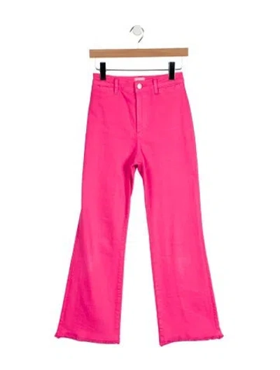Pre-owned Alice And Olivia Mid-rise Flared Jeans In Pink