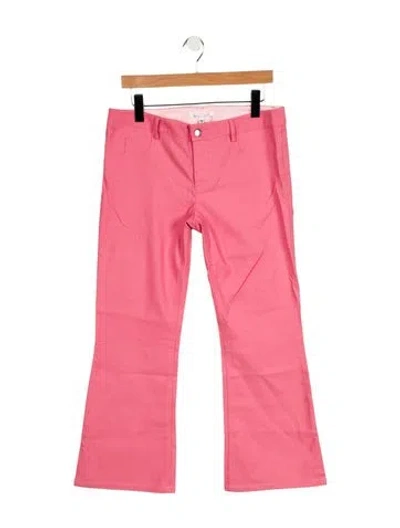 Pre-owned Alice And Olivia Mid-rise Flared Jeans In Pink
