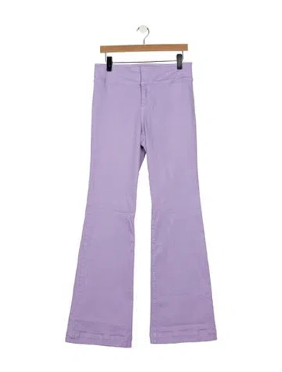 Pre-owned Alice And Olivia Mid-rise Flared Jeans In Purple