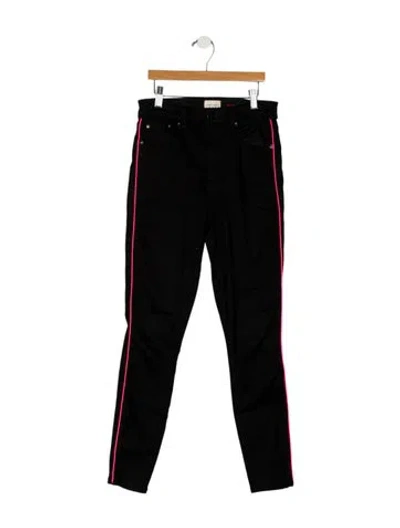 Pre-owned Alice And Olivia Mid-rise Skinny Leg Jeans In Black