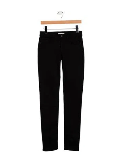 Pre-owned Alice And Olivia Mid-rise Skinny Leg Jeans In Black