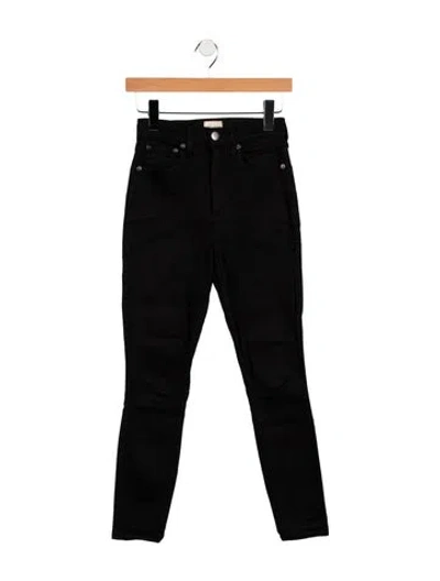 Pre-owned Alice And Olivia Mid-rise Skinny Leg Jeans In Black