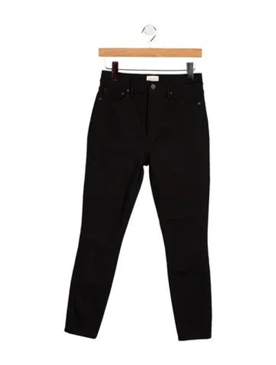 Pre-owned Alice And Olivia Mid-rise Skinny Leg Jeans In Black