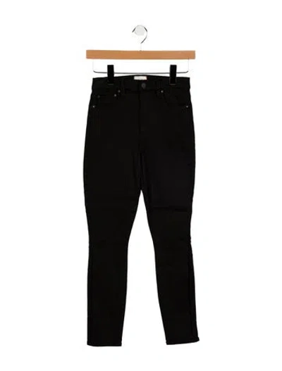 Pre-owned Alice And Olivia Mid-rise Skinny Leg Jeans In Black