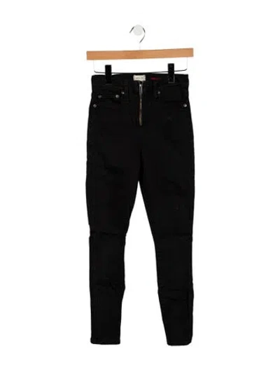 Pre-owned Alice And Olivia Mid-rise Skinny Leg Jeans In Black