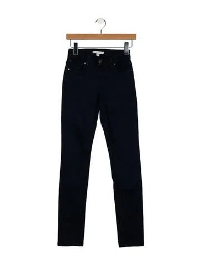 Pre-owned Alice And Olivia Mid-rise Skinny Leg Jeans In Blue