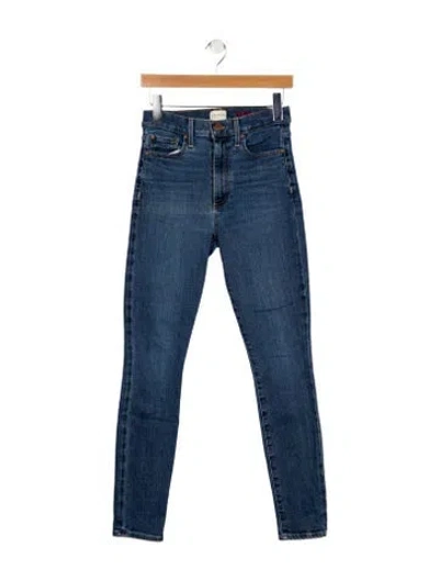 Pre-owned Alice And Olivia Mid-rise Skinny Leg Jeans In Blue