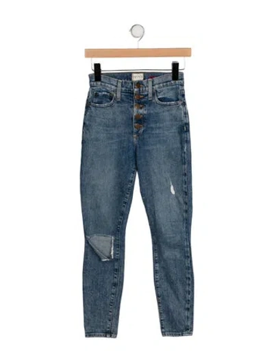 Pre-owned Alice And Olivia Mid-rise Skinny Leg Jeans In Blue