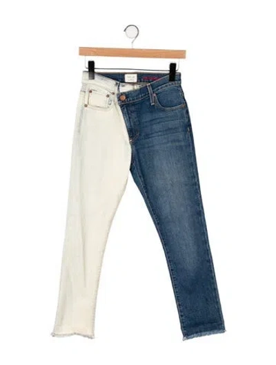 Pre-owned Alice And Olivia Mid-rise Skinny Leg Jeans In Blue