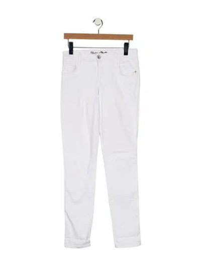 Pre-owned Alice And Olivia Mid-rise Skinny Leg Jeans In Blue