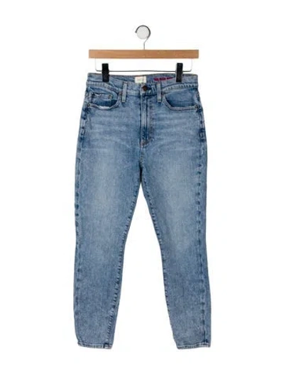 Pre-owned Alice And Olivia Mid-rise Skinny Leg Jeans In Blue