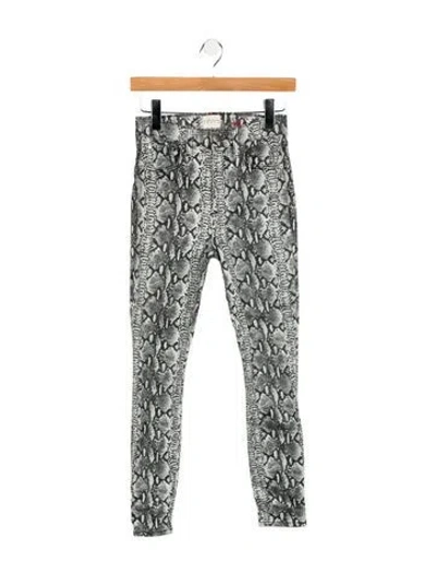 Pre-owned Alice And Olivia Mid-rise Skinny Leg Jeans In Gray