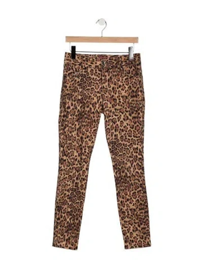 Pre-owned Alice And Olivia Mid-rise Skinny Leg Jeans In Neutrals