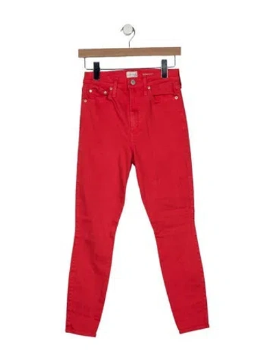 Pre-owned Alice And Olivia Mid-rise Skinny Leg Jeans In Orange