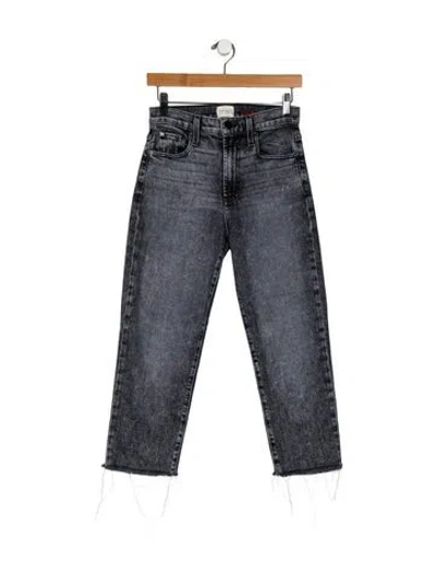 Pre-owned Alice And Olivia Mid-rise Straight Leg Jeans In Black