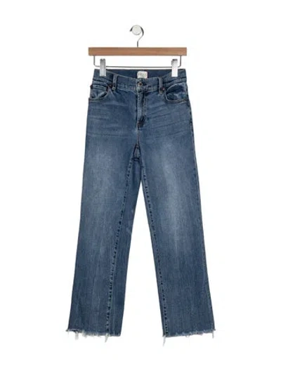 Pre-owned Alice And Olivia Mid-rise Straight Leg Jeans In Blue