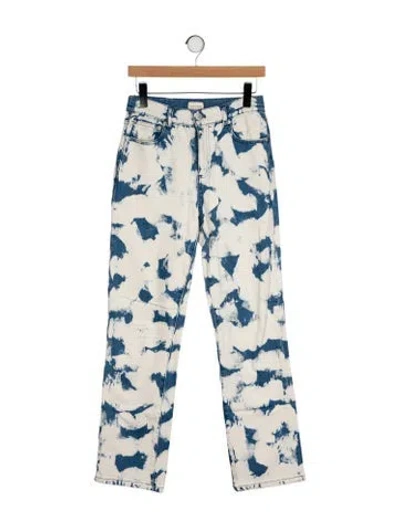 Pre-owned Alice And Olivia Mid-rise Straight Leg Jeans In Blue