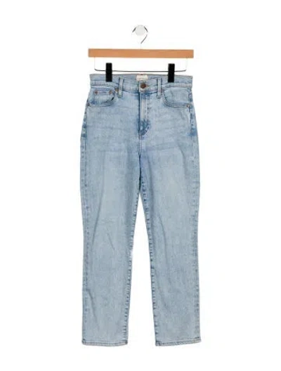 Pre-owned Alice And Olivia Mid-rise Straight Leg Jeans In Blue