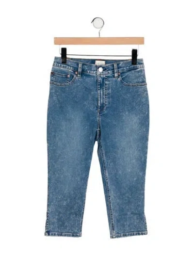 Pre-owned Alice And Olivia Mid-rise Straight Leg Jeans In Blue