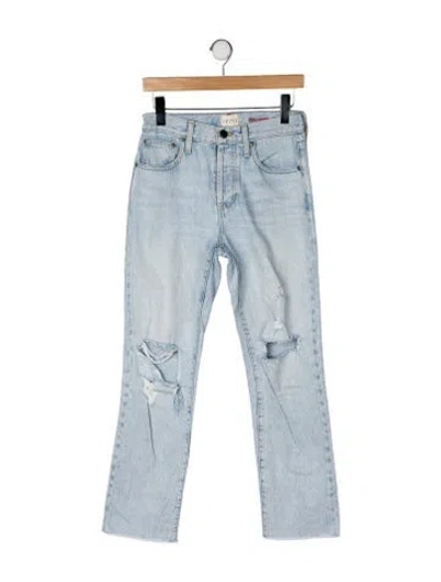 Pre-owned Alice And Olivia Mid-rise Straight Leg Jeans In Blue
